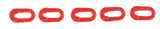 Plastic Link Chain red / white