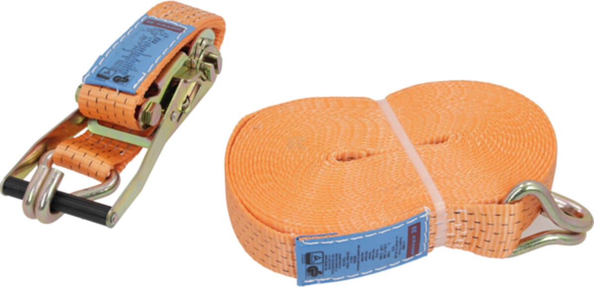 Lashing strap type 50E-50mm, 2-piece with narrow pointed hook