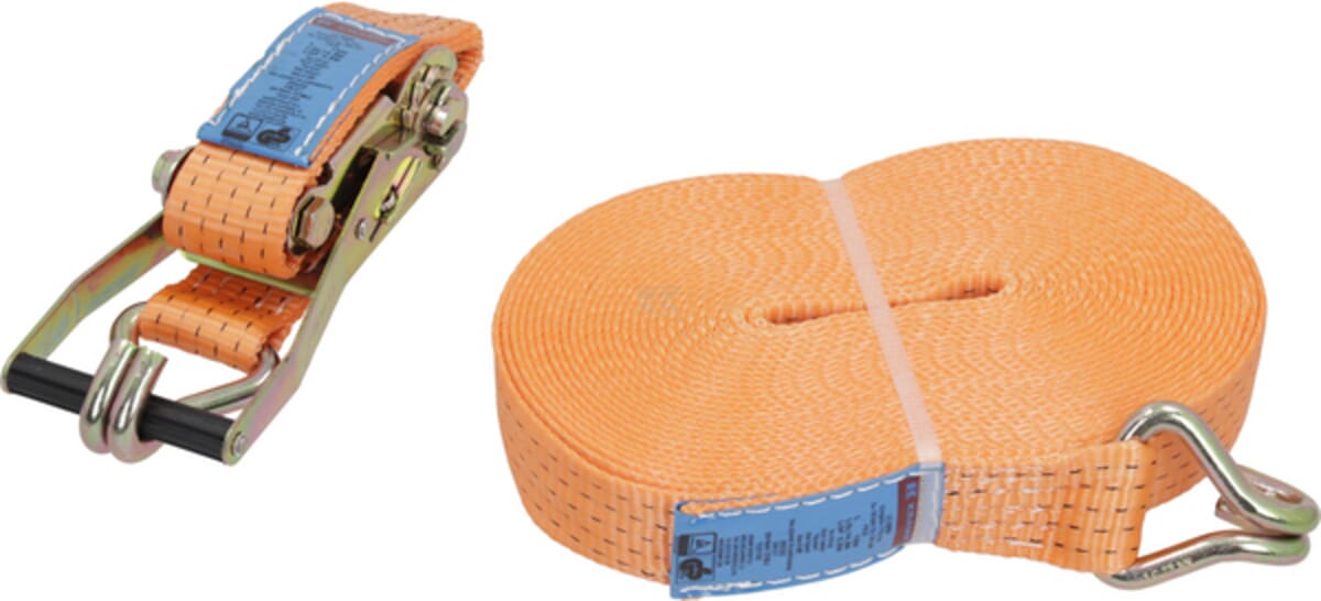 Lashing strap type 50E-50mm, 2-piece with narrow pointed hook