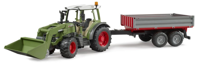 Bruder U02182 Fendt Vario 211 with frontloader and tipping trailer