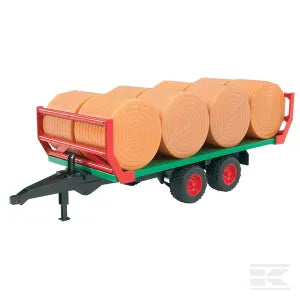 Bruder Roundbale trailer with 8 bales
