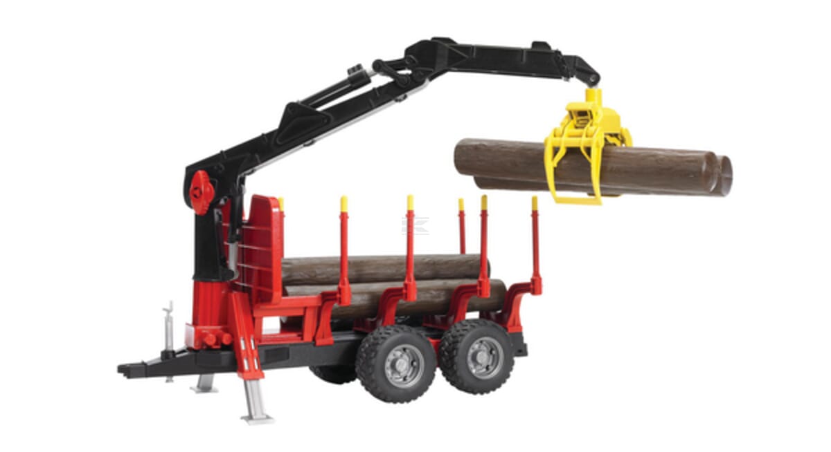 Bruder U02252 Timber trailer with 4 logs and crane