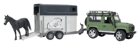 Bruder U02592 Land Rover Defender with horse box