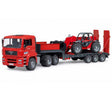 Bruder U02774 MAN TGA Low loader truck with Manitou telescopic loader