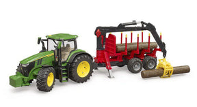Bruder U03154 John Deere 7R 350 with tree trailer