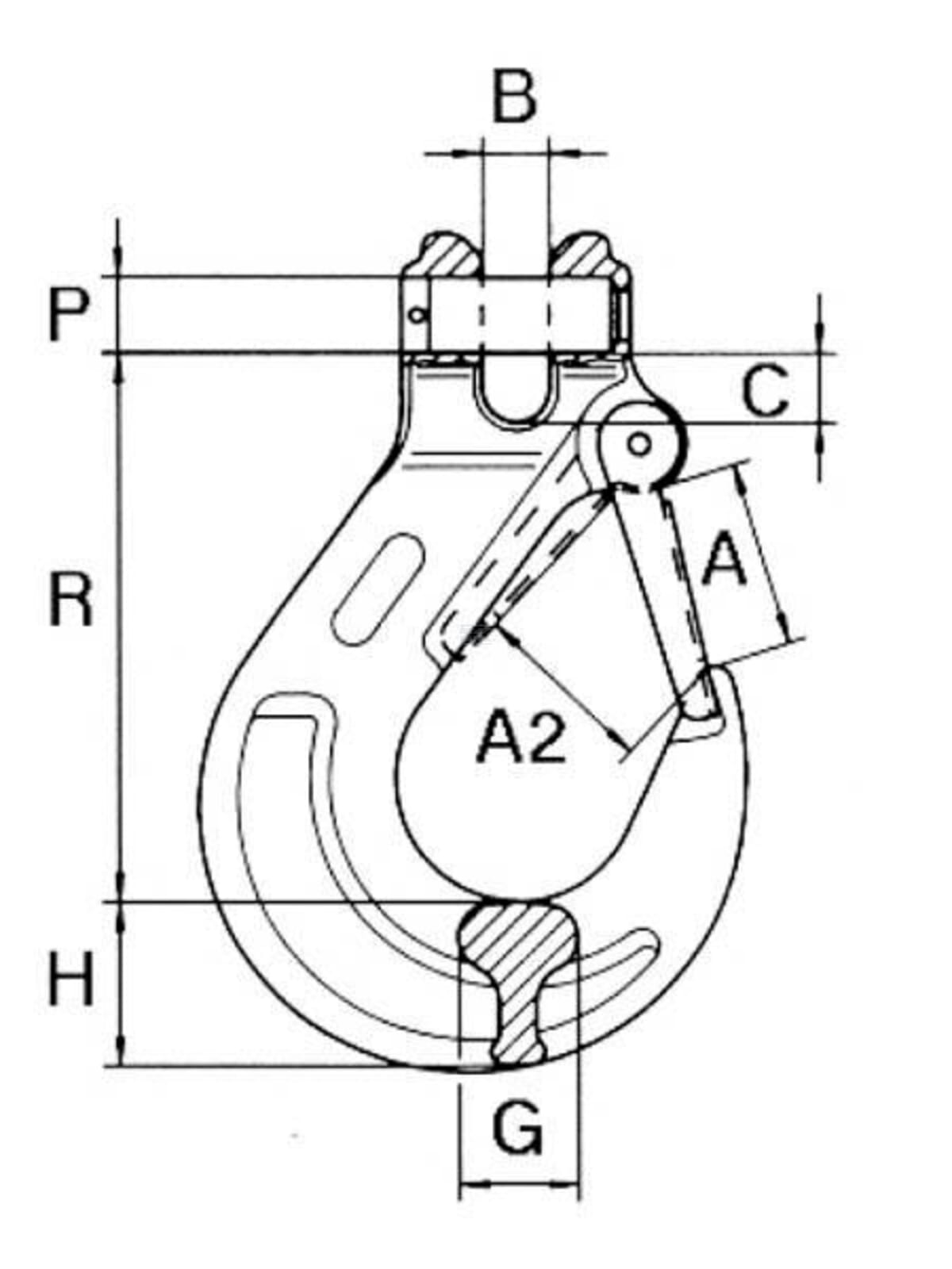 Cartec Chain Hook with Safety Clip