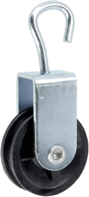 Pulley with rotating hook, aluminium