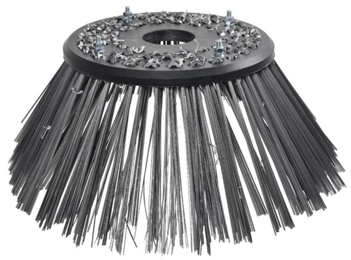 Weed brushes of flat spring steel, light version