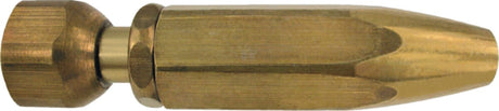 Brass spray nozzle with hosetail (model "SWISS")