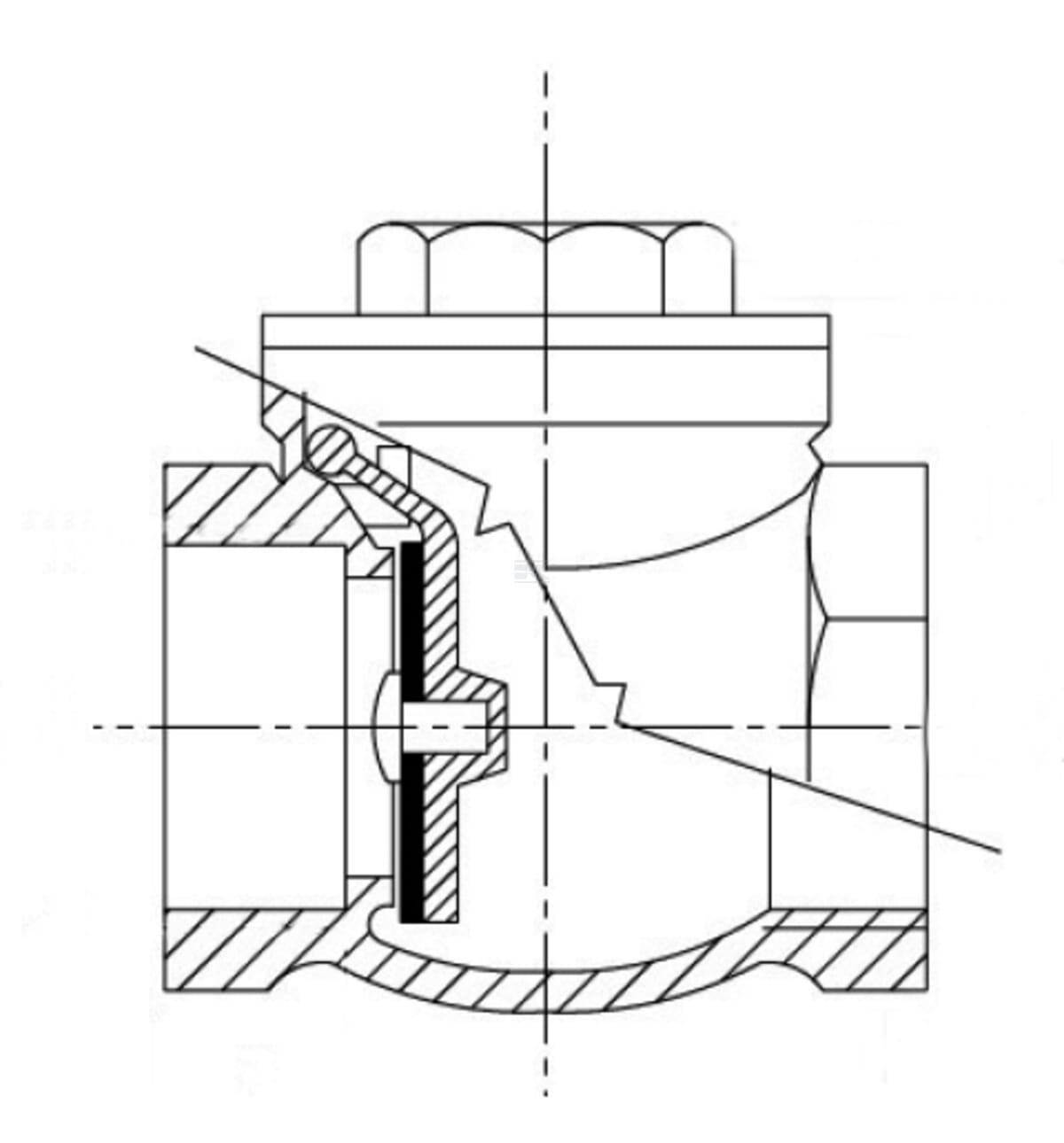 Vertical check valve female - female