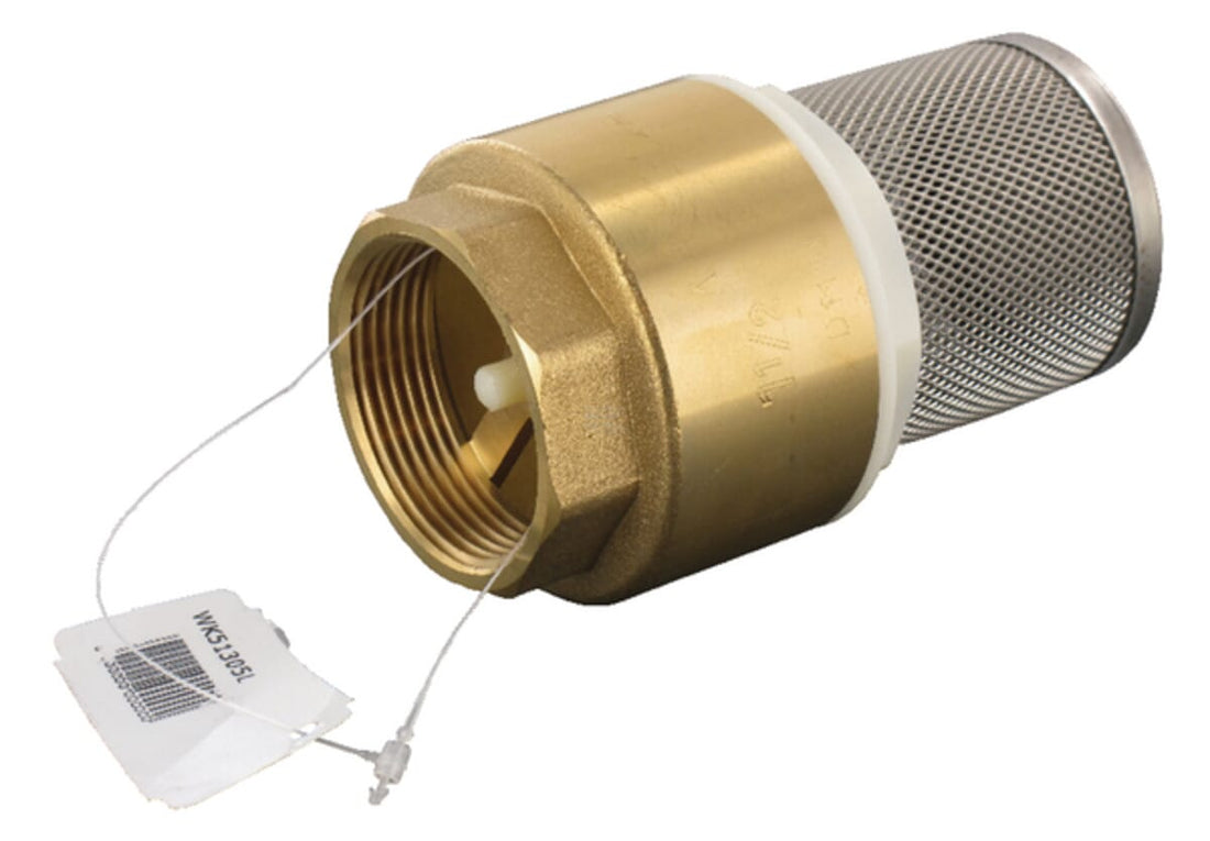 Non returnable foot valve with S.S. screen