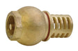 Brass foot valve with rubber seal