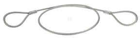 Winch cable, hoses on both sides