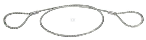 Winch cable, hoses on both sides