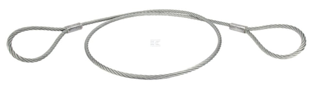 Winch cable, hoses on both sides