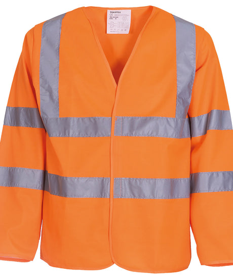 Yoko Hi-Vis Long Sleeve Waistcoat (HVJ200) (YK007)