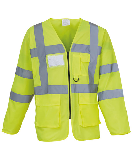 Yoko Hi-Vis Executive Long Sleeve Waistcoat (HVJ800) (YK014)