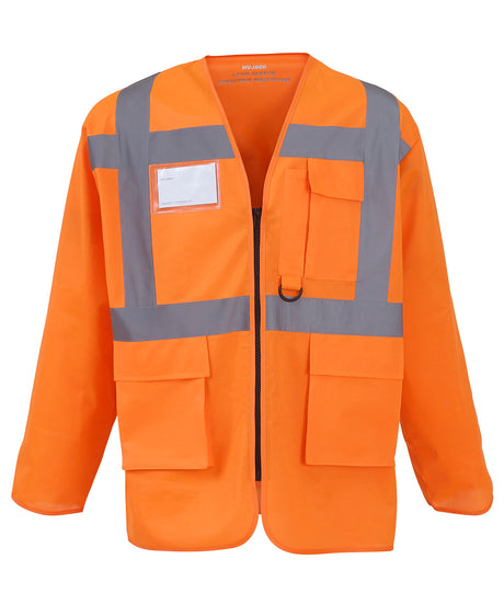 Yoko Hi-Vis Executive Long Sleeve Waistcoat (HVJ800) (YK014)