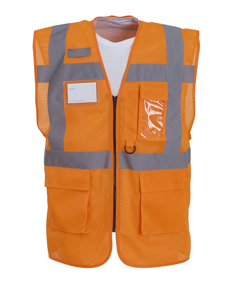 Yoko Hi-Vis Top Cool Open-Mesh Executive Waistcoat (HVW820) (YK015)