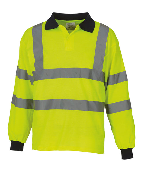 Yoko Hi-Vis Long Sleeve Polo (HVJ310) (YK021)