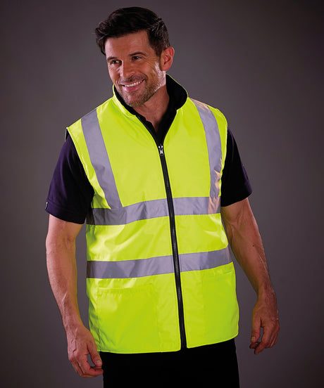 Yoko Hi-Vis Reversible Fleece Bodywarmer (HV008F) (YK041)