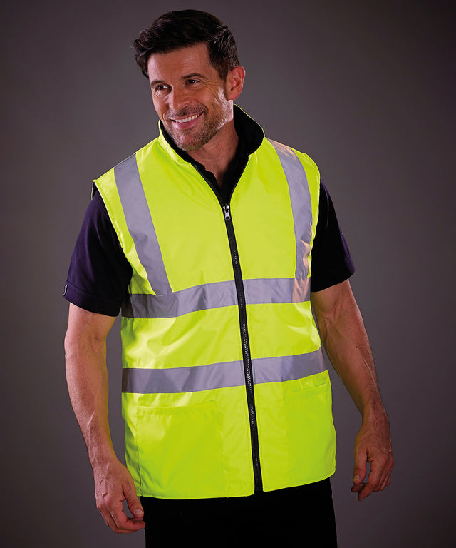 Yoko Hi-Vis Reversible Fleece Bodywarmer (HV008F) (YK041)