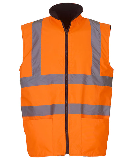 Yoko Hi-Vis Reversible Fleece Bodywarmer (HV008F) (YK041)