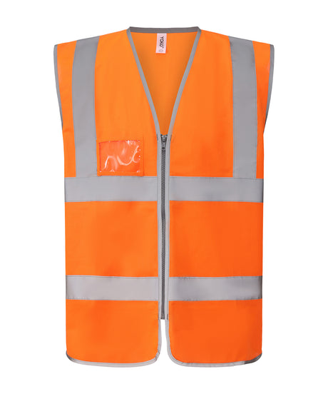 Yoko Hi-Vis Zip ID Reflective Border Waistcoat (HVW103) (YK056)
