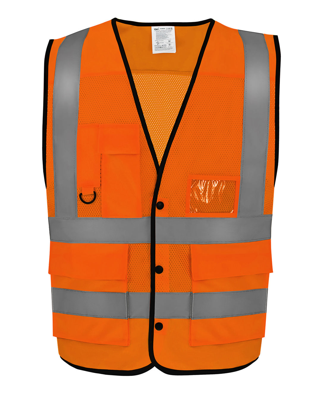 Yoko Hi-Vis Superior Open Mesh Button Waistcoat (HVW860) (YK057)