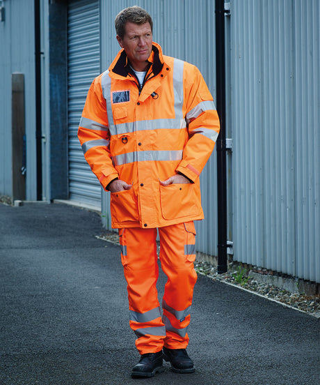 Yoko Hi-Vis Polycotton Cargo Trousers with Kneepad Pockets (HV018T/3M) (YK073)