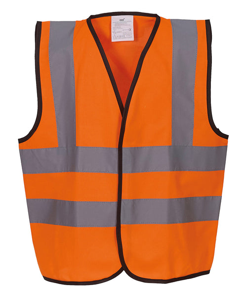 Yoko Kids Hi-Vis 2 B&B Waistcoat (HVW100CH) (YK100)