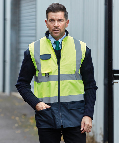 Yoko Hi-Vis Padded Bodywarmer (HV005) (YK105)
