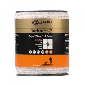 Gallagher Turbo Tape 12.5Mm 200M White