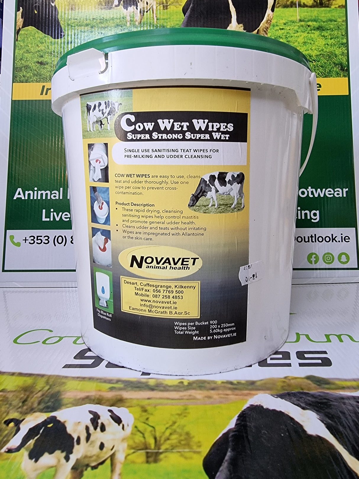 COW WET WIPES NOVAVET