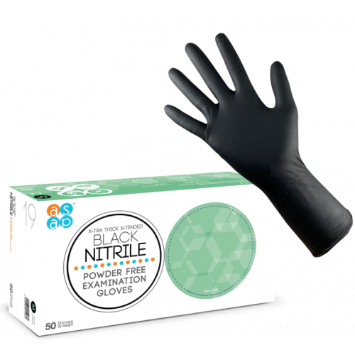 BLACK NITRILE PF GLOVE XTRA THICK LONGCUFF