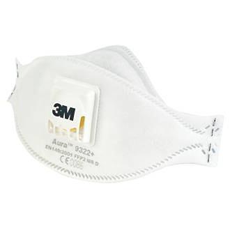 3M AURA 9322 DISPOSABLE VALVED DUST/MIST RESPIRATOR P2