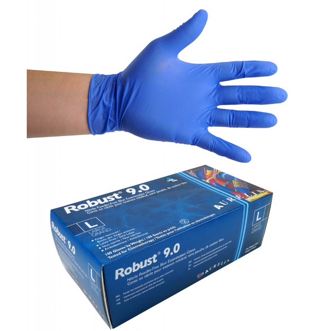 Aurelia® Robust 9.0. Nitrile Gloves 10 BOXES (1000GLOVES)