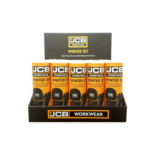 JCB Winter Tube Set - Gloves, Hat & Snood Black