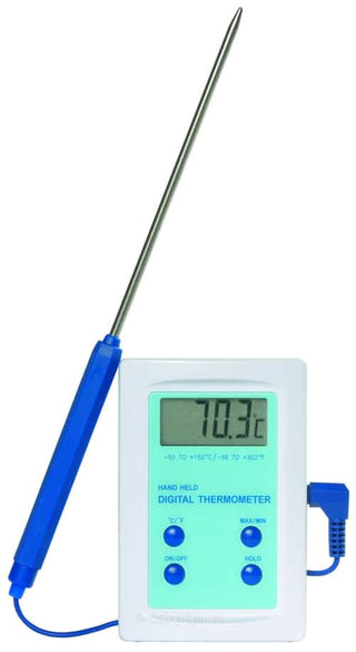 Electronic Test Thermometer and Stainless Steel Probe