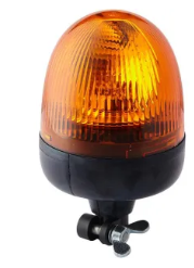 Rotating beacon Halogen, round, 12V, amber, pole mount, Ø 135mm x217mm, Rota Compact by Hella
