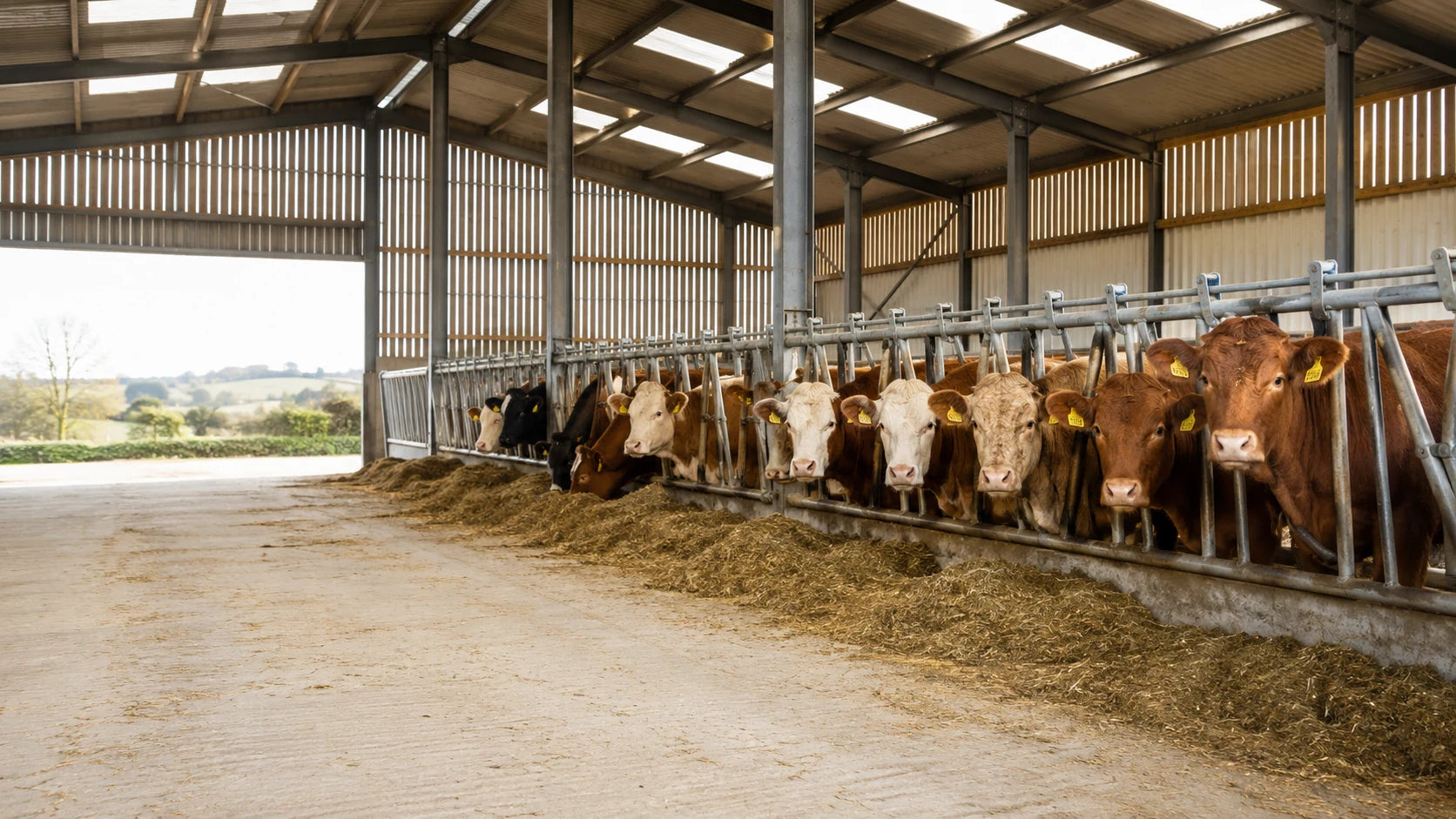 Cattle housed for the winter feeding period