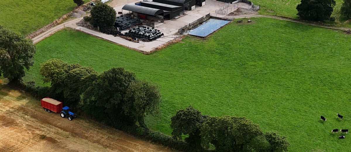 Aerial view of farmland in Co. Cork