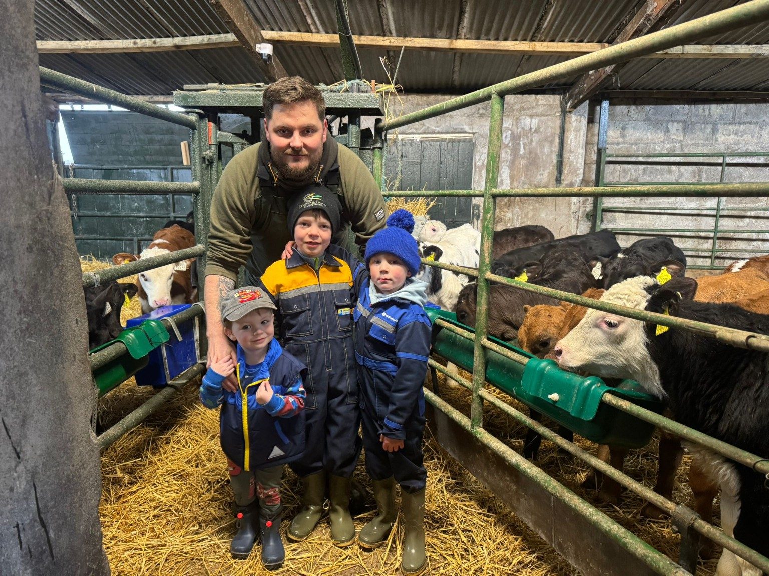 The CFS family with the calves, ready for winter